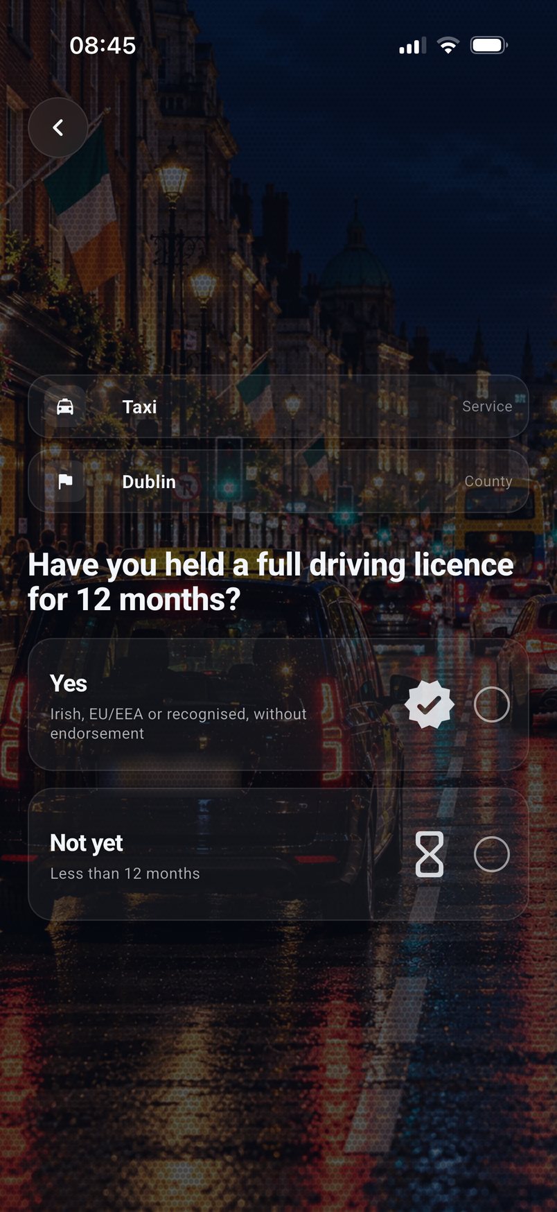 Have you held a full driving licence for 12 months?